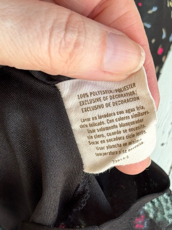 Decree Black Floral Lace Trim Tank Cami Boho Lightweight Medium - Picture 14 of 14